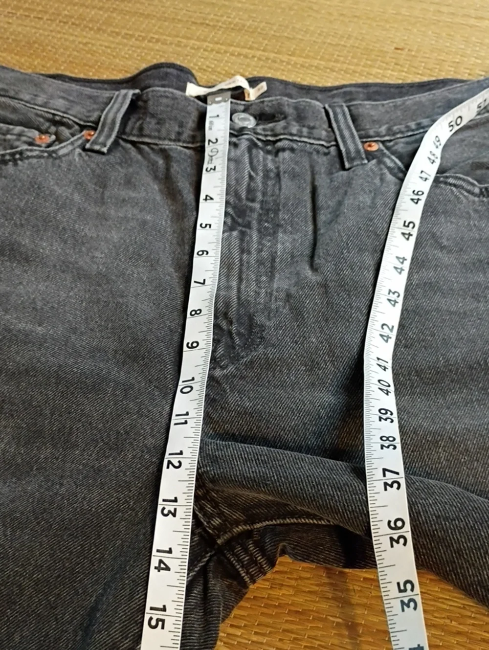 Levi's San Francisco Men's Charcoal Wash Straight Wide Leg Jeans